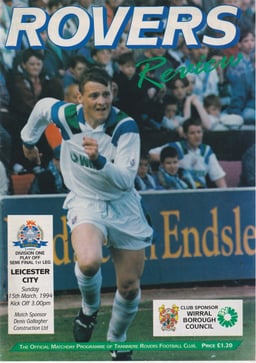 Tranmere Rovers v Leicester City Match Programme 1994-05-15
